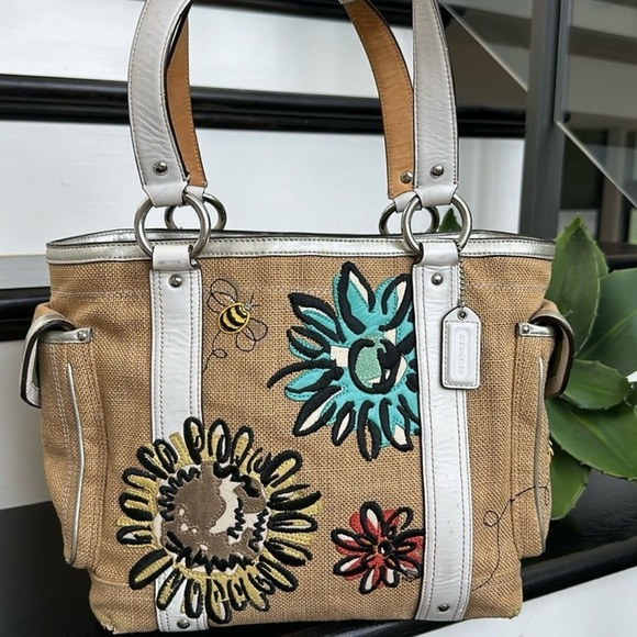 Coach Handbags - Coach Rare Vintage 2005 Straw Bumble Bee Bag